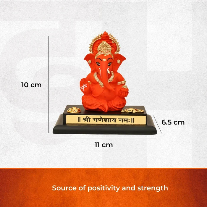 Handcrafted Ganpati Bappa with Base - view 3