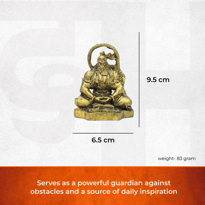 Hanuman Ji Idol: Resin Copper Finish for Home, Office & Car - view 3