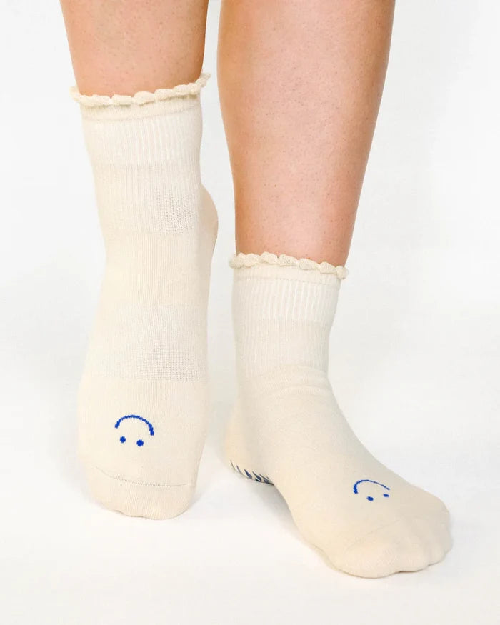 Happy Ankle Grip Sock Macadamia