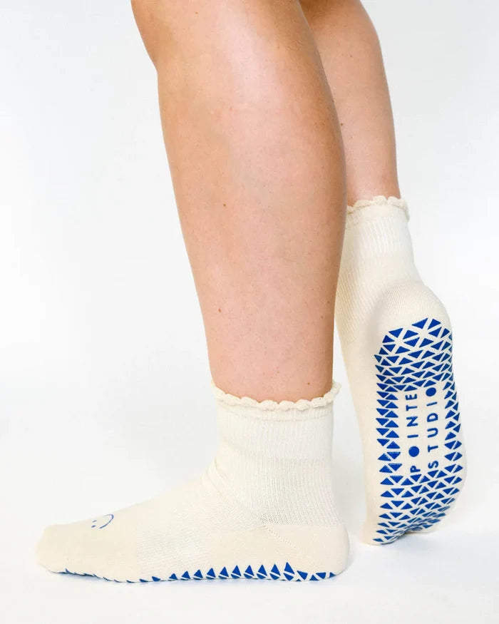 Happy Ankle Grip Sock Macadamia