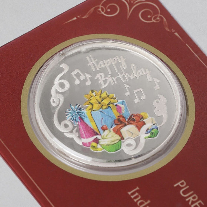 Happy Birthdays Silver-Plated 999 Sterling Silver Coins
