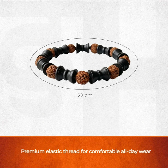 Har Har Mahadev Rudraksha Damru Bracelet Shiva's Blessing - view 2
