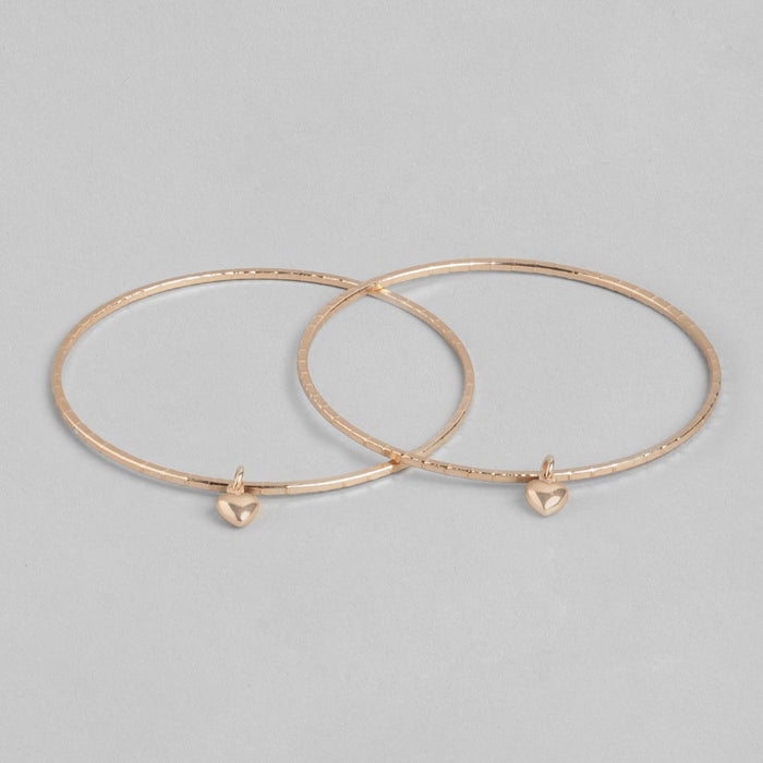 Harmony Hearts 925 Sterling Silver Multi-Tone Plated Combo Bangle