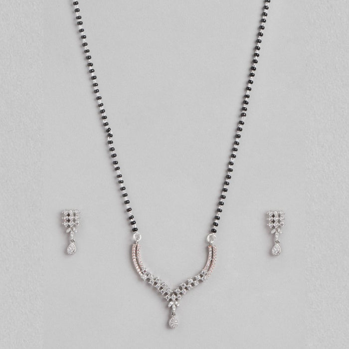 Harmony in Duality Dual Tone CZ 925 Sterling Silver Combo Mangalsutra