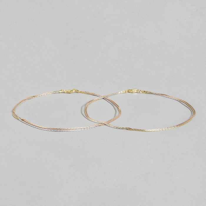 Harmony of Hues - Triple Tone Layered Anklet