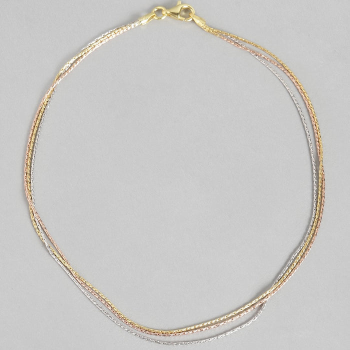 Harmony of Hues - Triple Tone Layered Anklet