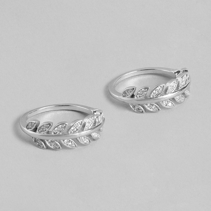 Harmony of Love - Leafy Toe Ring & Charm Drop Anklet Pair Valentine Combo