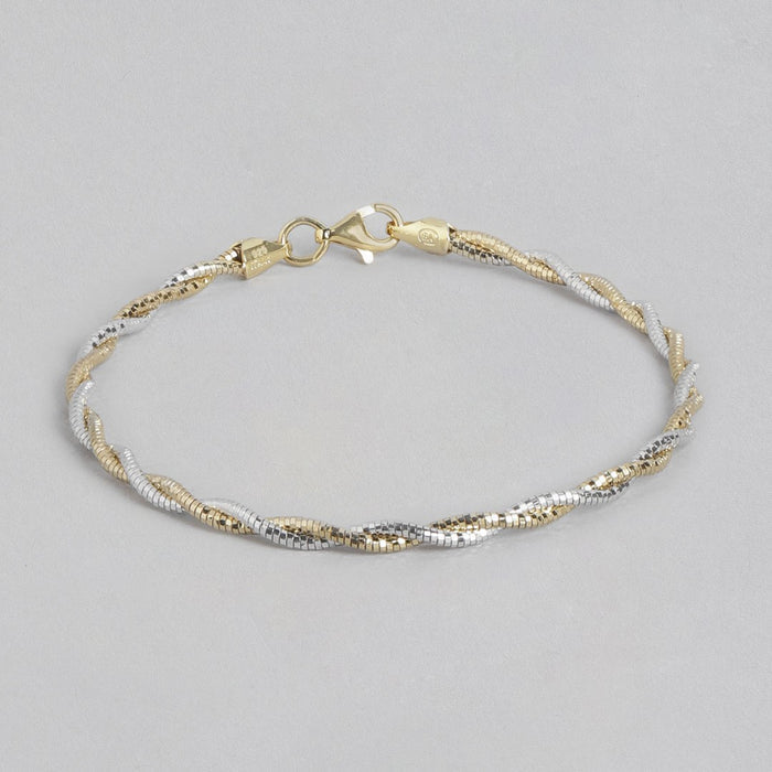Harmony Weave 925 Sterling Silver Gold & Rhodium Plated Bracelet