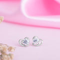 Heart CZ 925 Sterling Silver Earrings