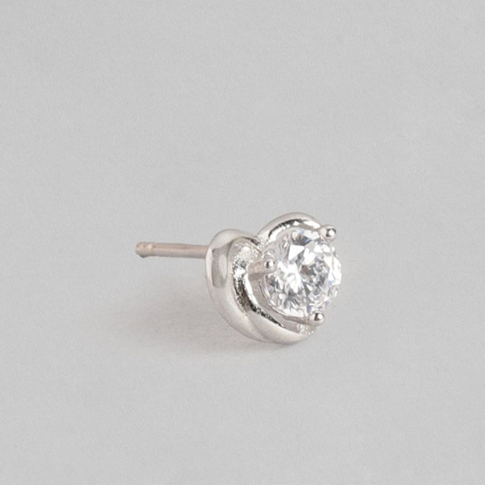 Heart CZ 925 Sterling Silver Earrings