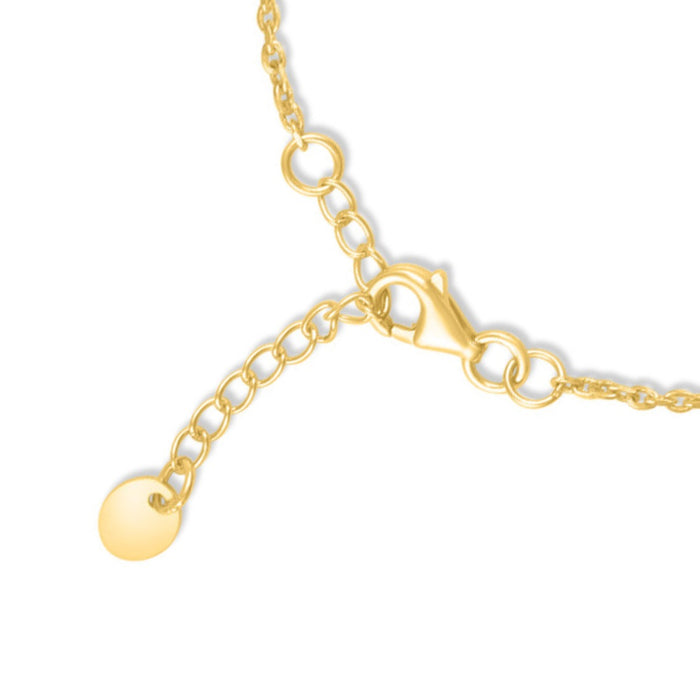 Heart Gold Plated 925 Sterling Silver Bracelet