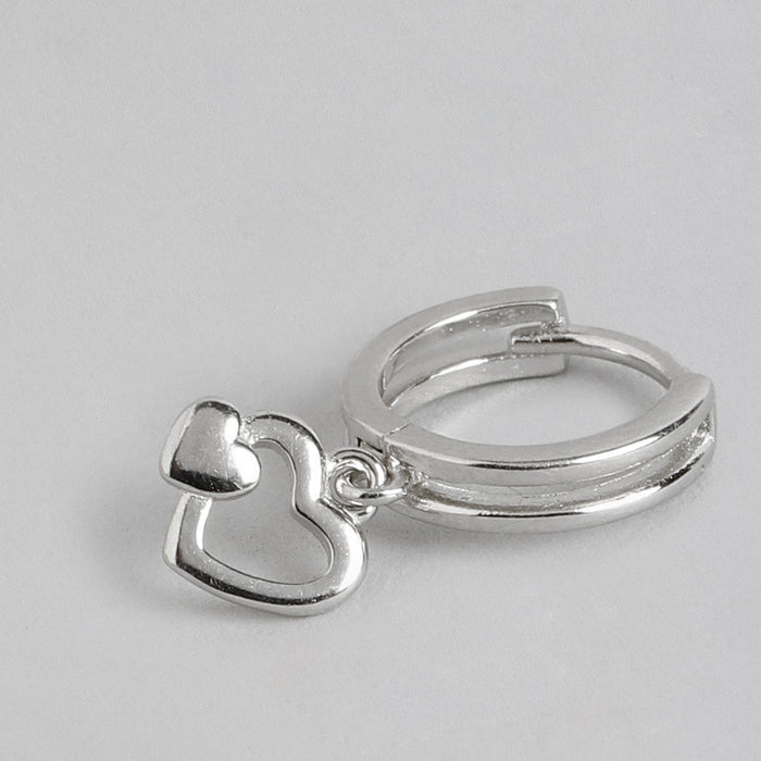 Heart in Heart 925 Silver Drop Earring