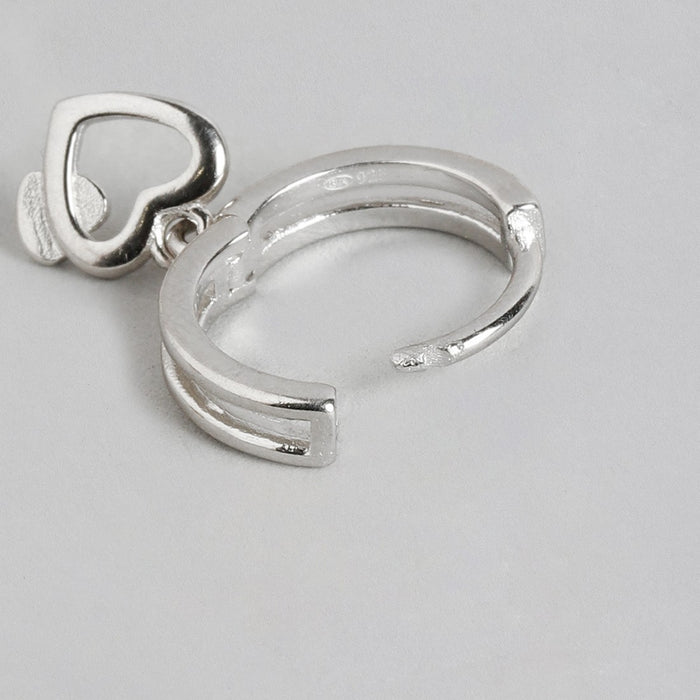 Heart in Heart 925 Silver Drop Earring