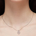 Heart in Heart 925 Silver Necklace