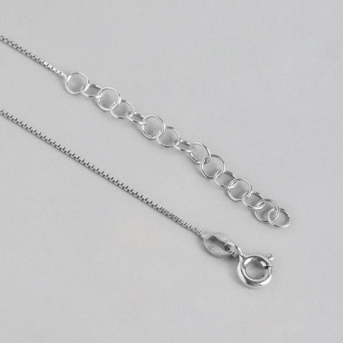 Heart in Heart Radiance Rhodium-Plated 925 Sterling Silver Bracelet with Box Chain