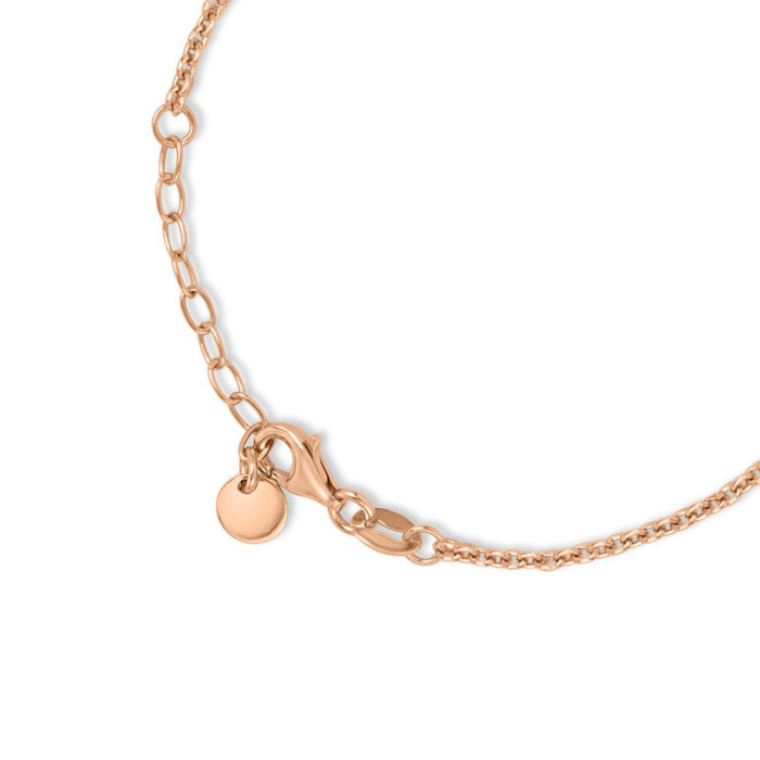 Heart & Infinity Rose Gold Plated 925 Silver Bracelet