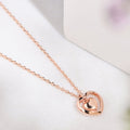 Heart & Love Rose Gold Plated 925 Sterling Silver Necklace