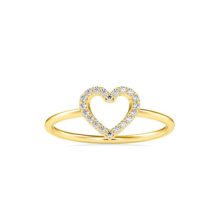 Heart of Gold Diamond Ring