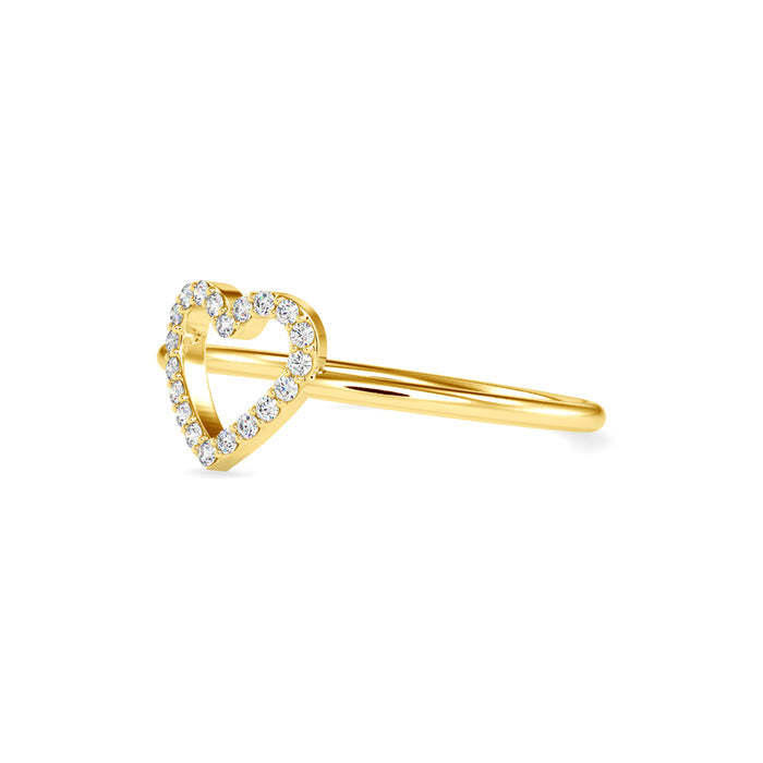 Heart of Gold Diamond Ring