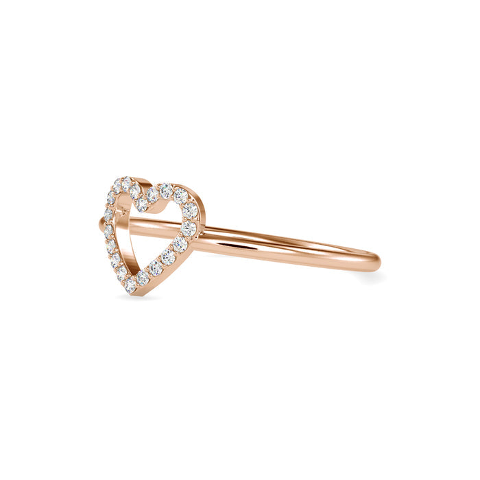 Heart of Gold Diamond Ring