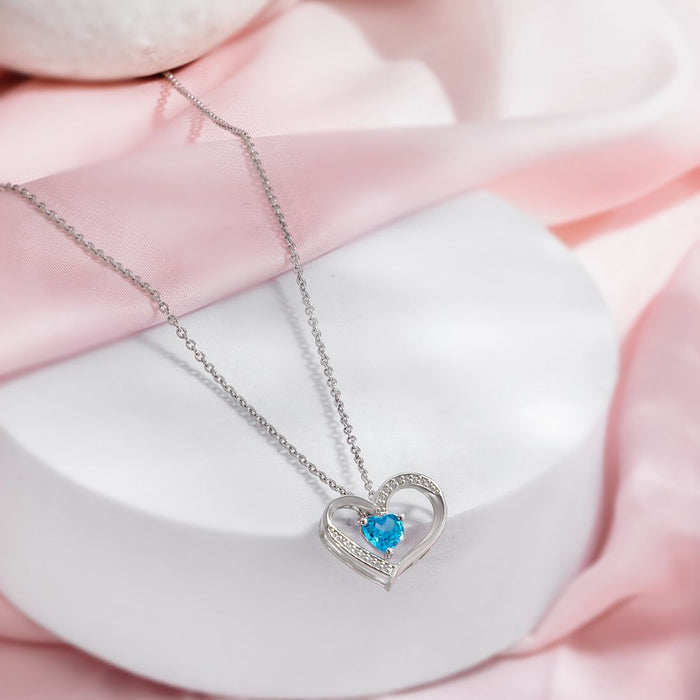 Heart Rhodium Plated 925 Sterling Silver Pendants