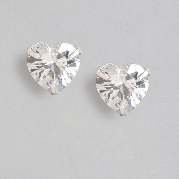 Heart Wrapped Silver 7 mm 925 Silver Earrings