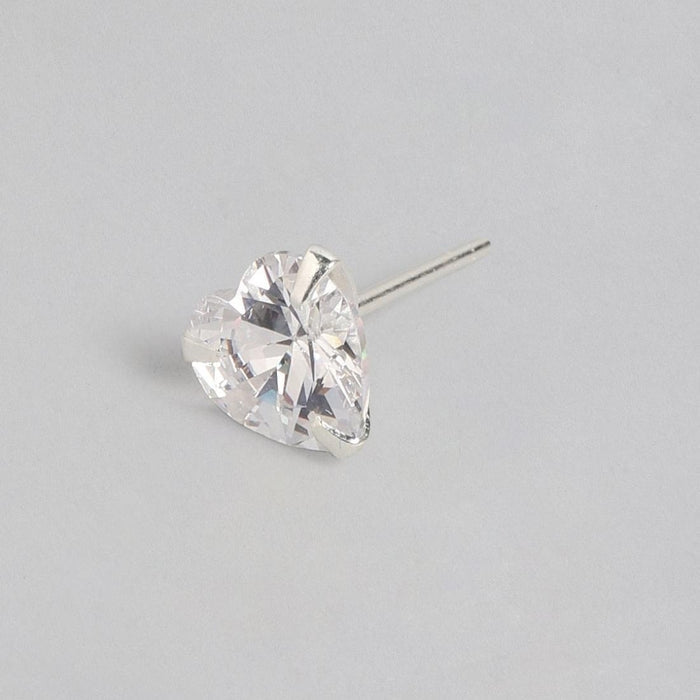 Heart Wrapped Silver 7 mm 925 Silver Earrings