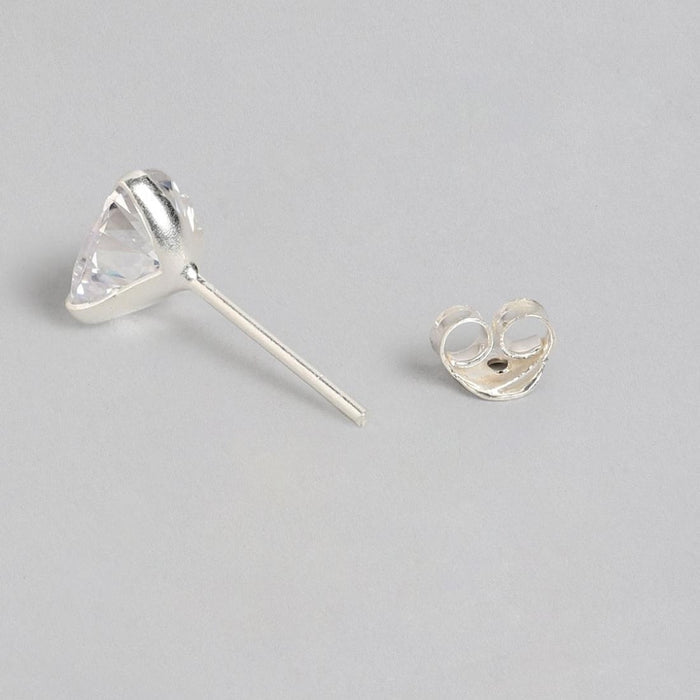 Heart Wrapped Silver 7 mm 925 Silver Earrings