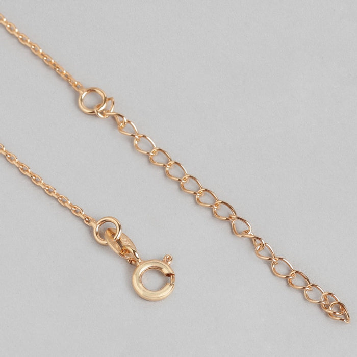 Heartbeat Rose Gold Plated 925 Sterling Silver Necklace