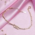 Heartfelt Affection 925 Sterling Silver Rose Gold-Plated Heart Bracelet