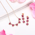 Heartfelt Elegance Rose Gold-Plated 925 Sterling Silver Jewelry Set