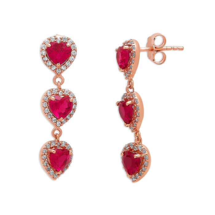 Heartfelt Elegance Rose Gold-Plated 925 Sterling Silver Jewelry Set
