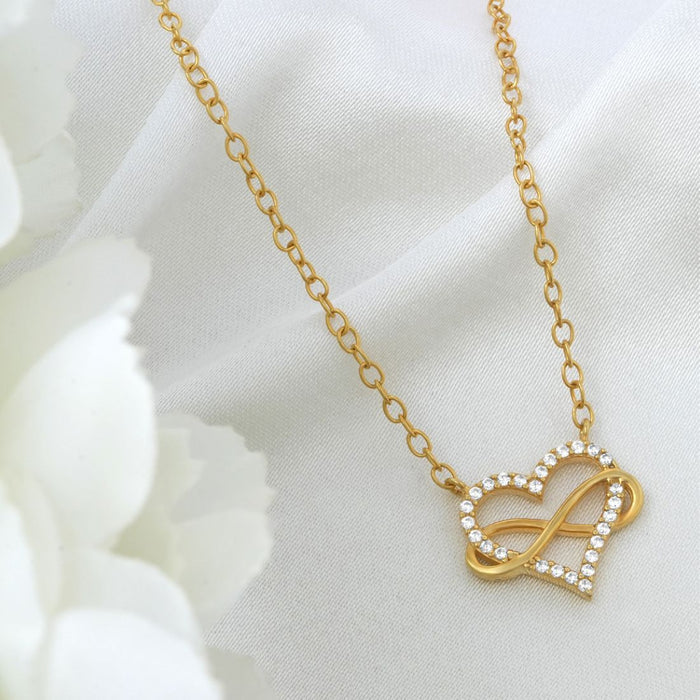 Heartfelt Infinity Gold Plated 925 Sterling Silver Necklace