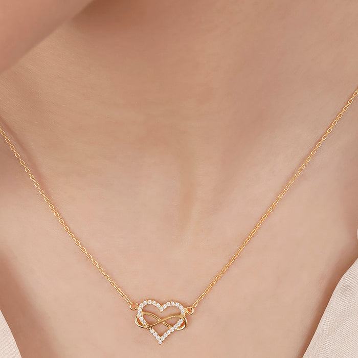 Heartfelt Infinity Gold Plated 925 Sterling Silver Necklace
