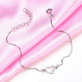 Heartfelt Infinity Rhodium-Plated 925 Sterling Silver Bracelet