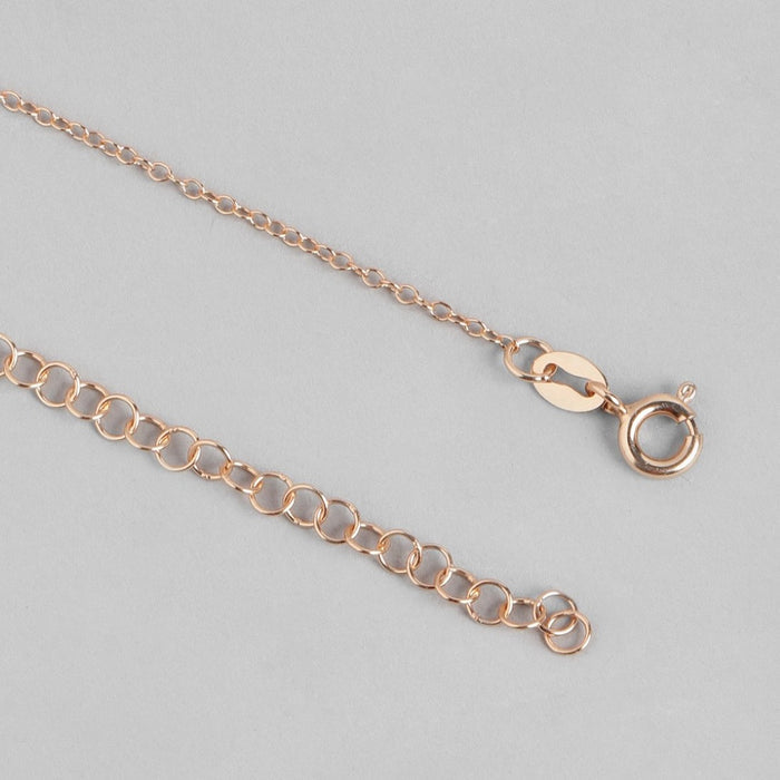 Heartfelt Radiance CZ Rose Gold Plated 925 Silver Pendant