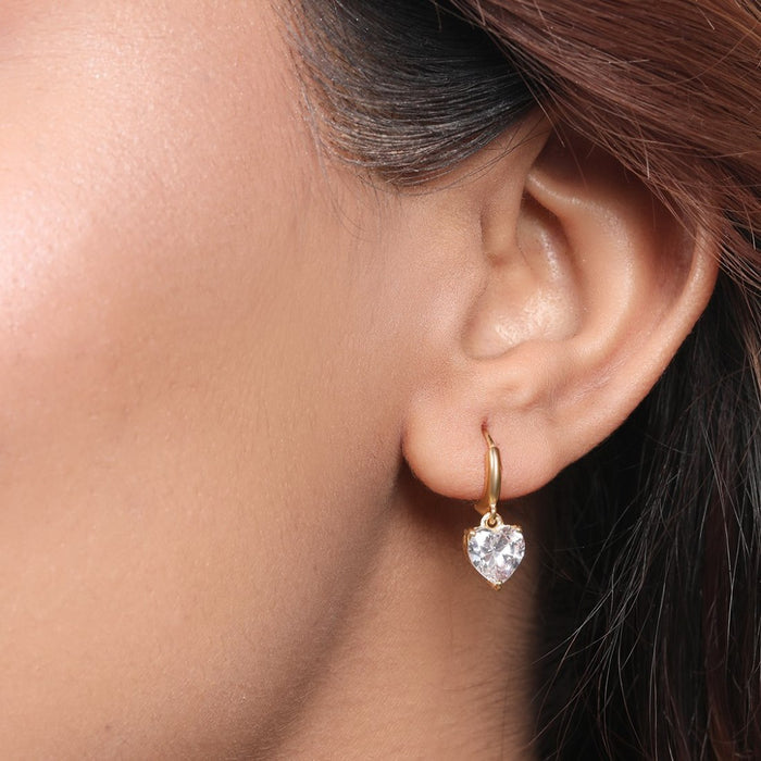 Heartfelt Radiance Gold Plated 925 Sterling Silver Earrings Gift Hamper