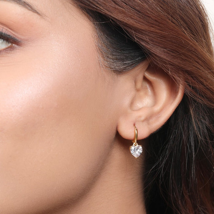 Heartfelt Radiance Gold Plated 925 Sterling Silver Earrings Gift Hamper