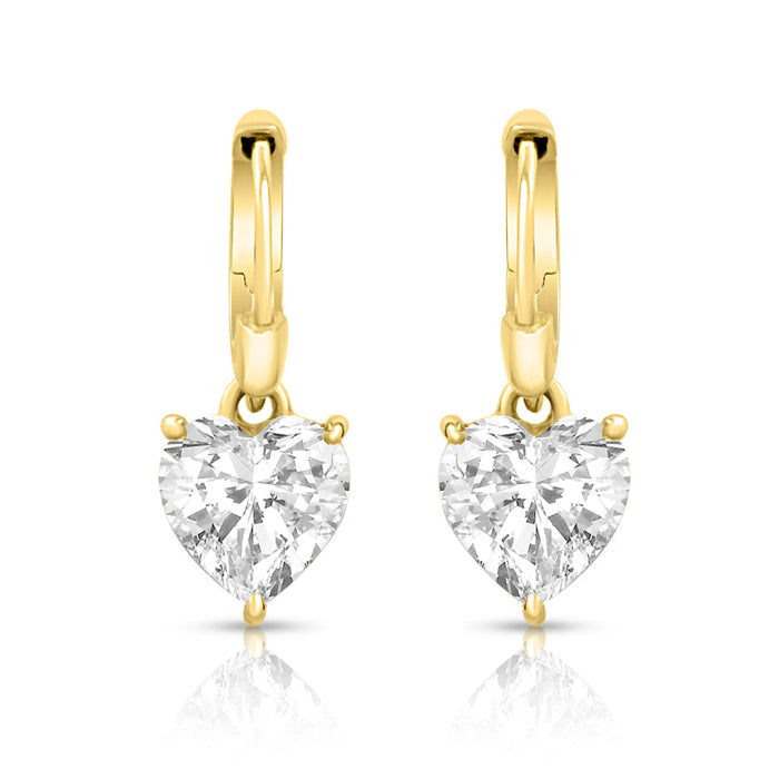 Heartfelt Radiance Gold Plated 925 Sterling Silver Earrings Gift Hamper