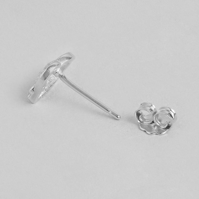 Heartfelt Radiance Rhodium Plated 925 Sterling Silver Heart Earrings