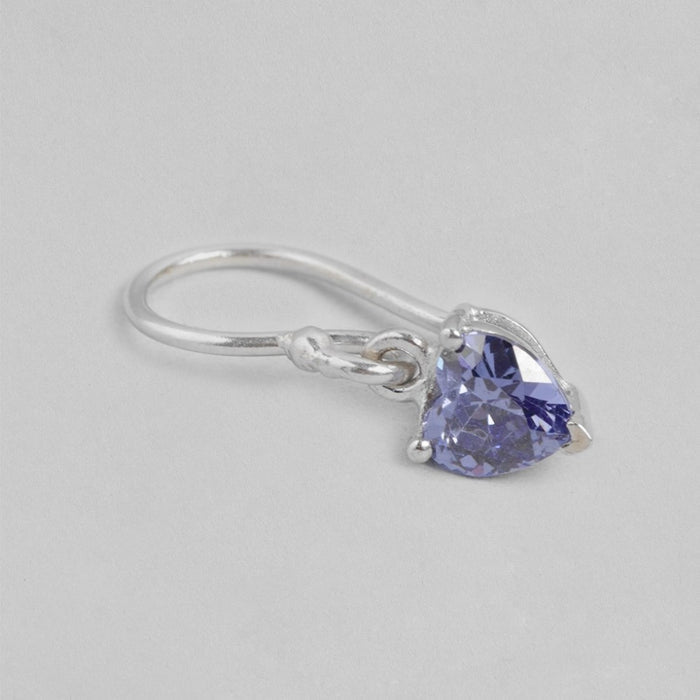 Heartfelt Radiance Rhodium-Plated CZ 925 Sterling Silver Earrings