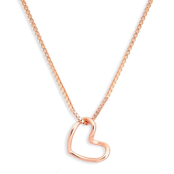 Heartfelt Radiance Rose Gold Plated 925 Sterling Silver Pendant