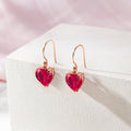 Heartfelt Sparkles Rose Gold Plated 925 Sterling Silver Earrings
