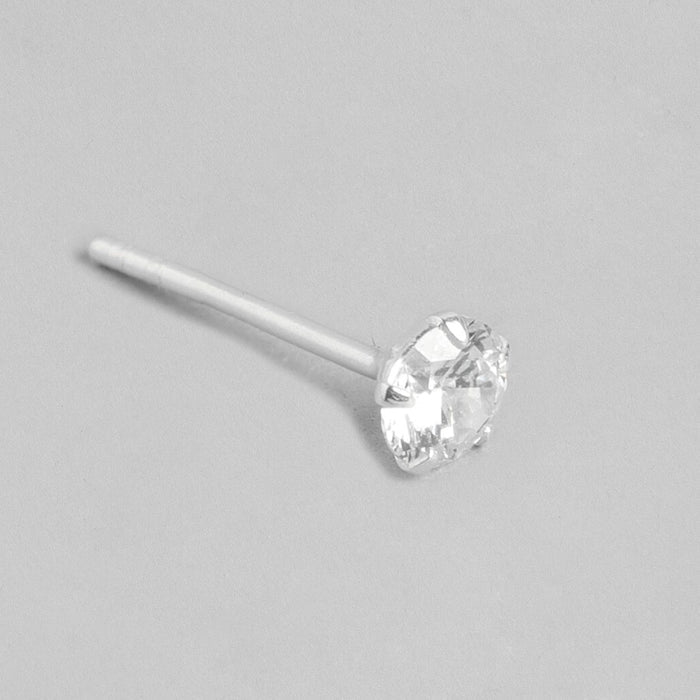 Hearts and Sparkles Rhodium-Plated Combo Earrings with Cubic Zirconia