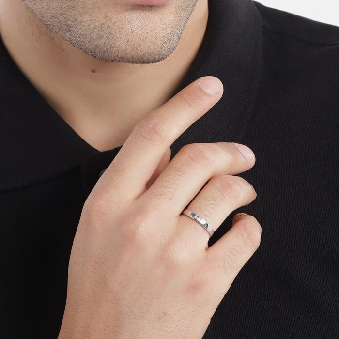 Heart's Desire 925 Sterling Silver Heart Pattern Ring for Couple Ring (Adjustable)