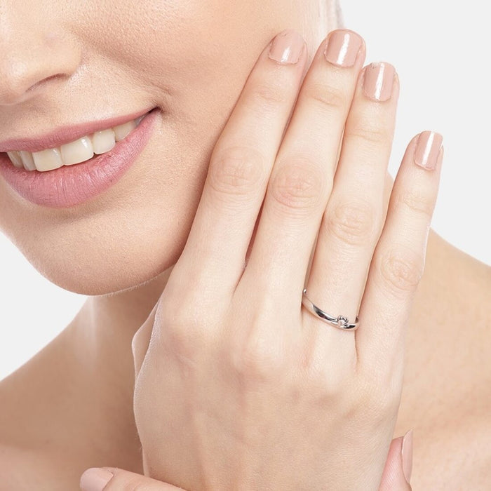 Heart's Desire 925 Sterling Silver Heart Pattern Ring for Couple Ring (Adjustable)