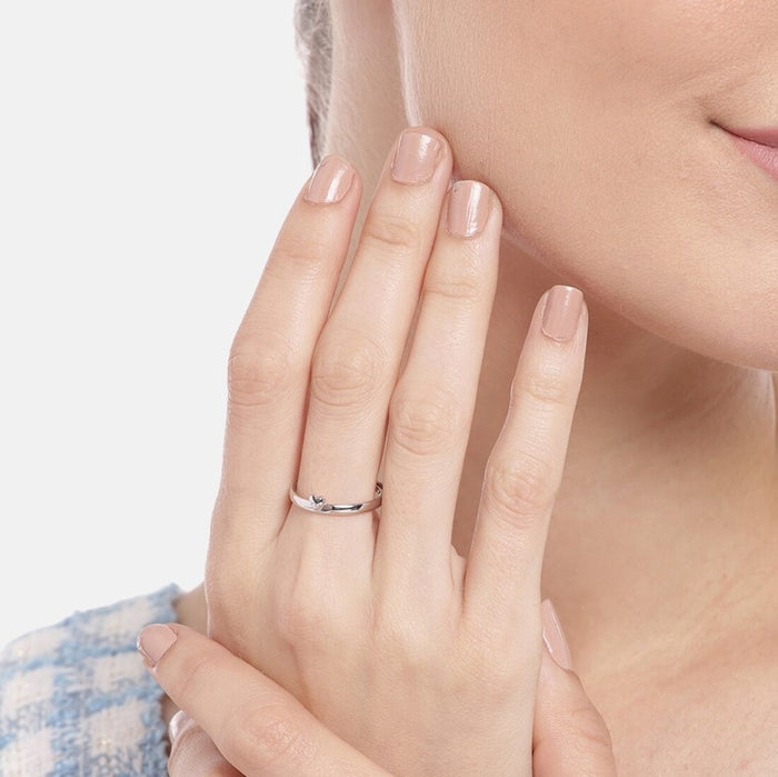 Heart's Desire Sterling Silver Heart Pattern Ring for Women (Adjustable)