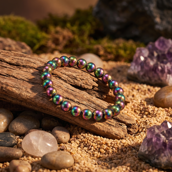 Hematite Aura Stone Bracelet