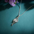 Her Inner Rhythm Solitaire Rhodium Plated 925 SIlver Link Chain Necklace