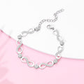 925 Sterling Silver Infinite Brilliance CZ-Studded Rhodium-Plated 925 Sterling Silver Bracelet for Women – Zavya